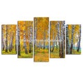 Autumn Forest Impressão giclée em tela / Wall Art para decoração de casa / Birch Tree Canvas Painting